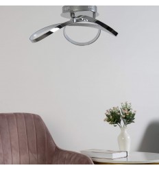 KosiLight Deckenleuchte LED Mit 3 Schleifen In Chrom – Elegantes Unendlichkeitsband Design Für Esszimmer