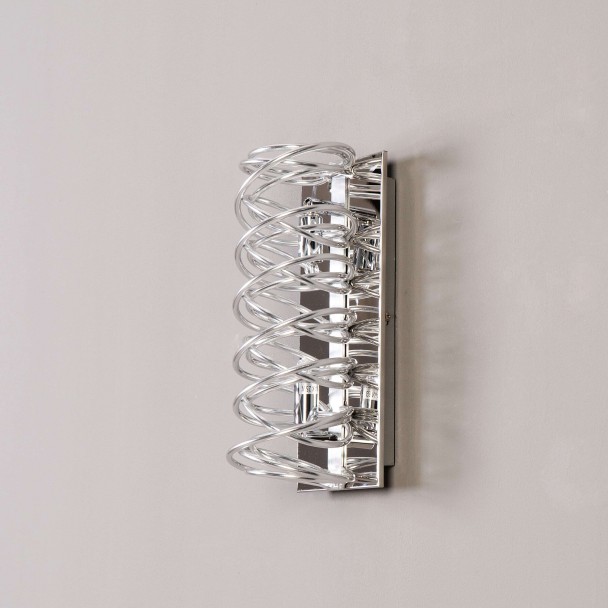 chrome spiral wall luminaire - Memphis