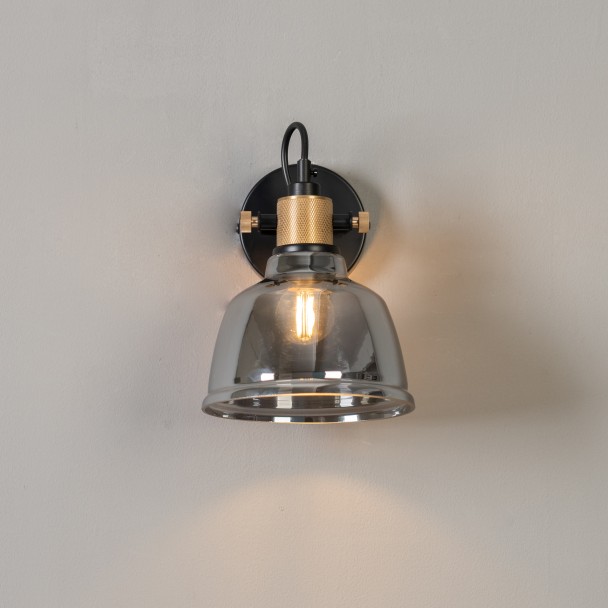 interior wall light copper smoked glass - Linz