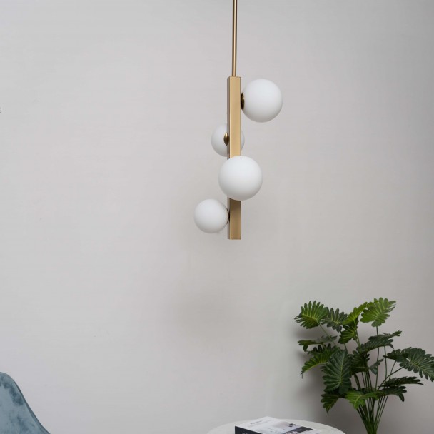 pendant light 7 white balls cream - Oromia