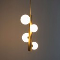 pendant light metal and black glass - Oromia