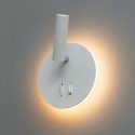 LED wall light with integrated reading light