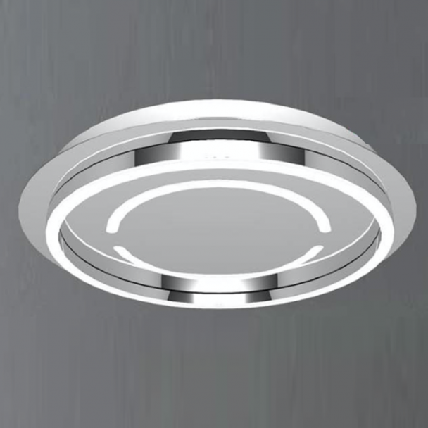 Two-ring LED ceiling light