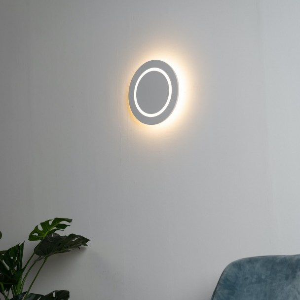 White circular wall Light fixture