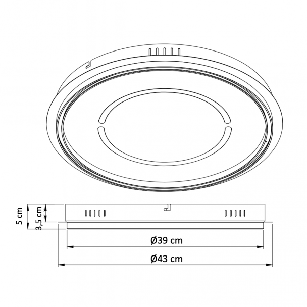 Integrated LED design ceiling light