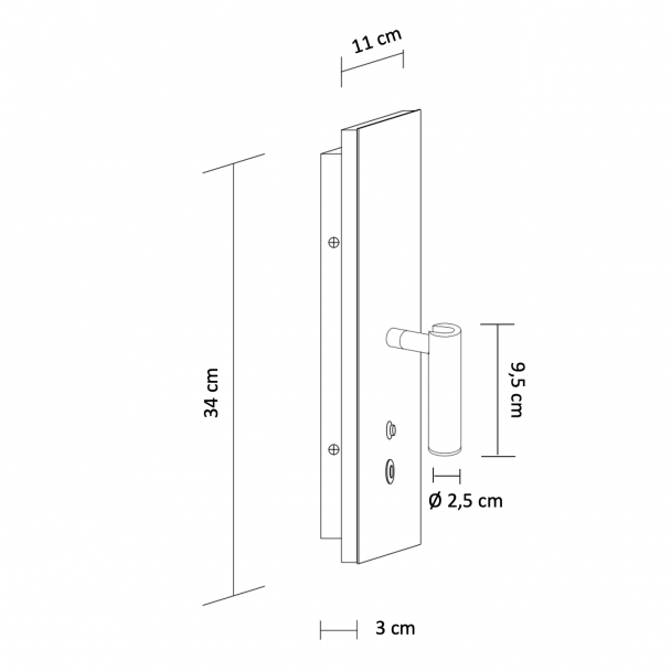 White design wall light