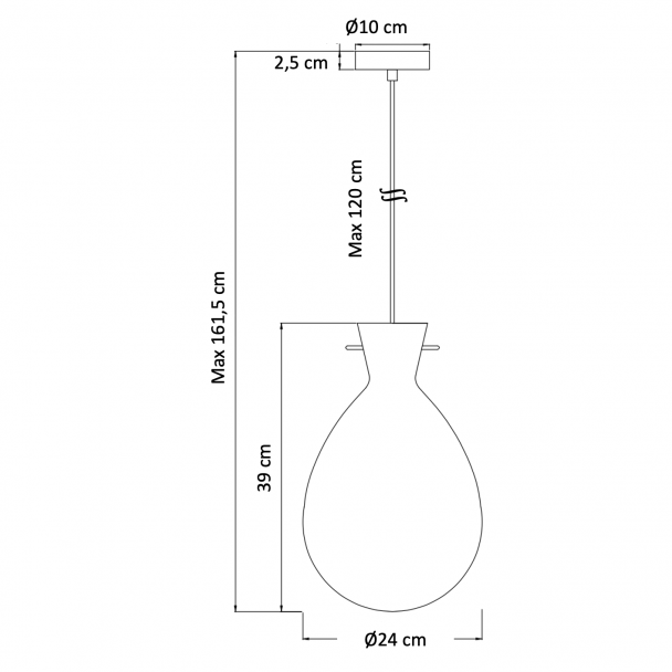Elegant glass pendant light