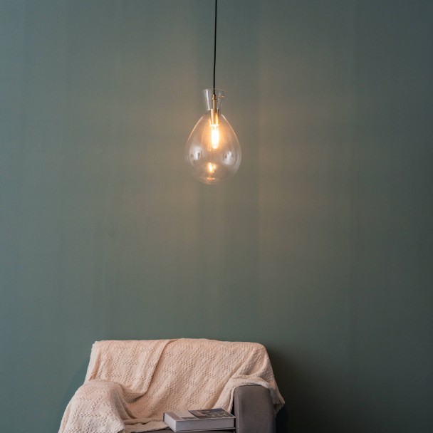pendant light in transparent glass