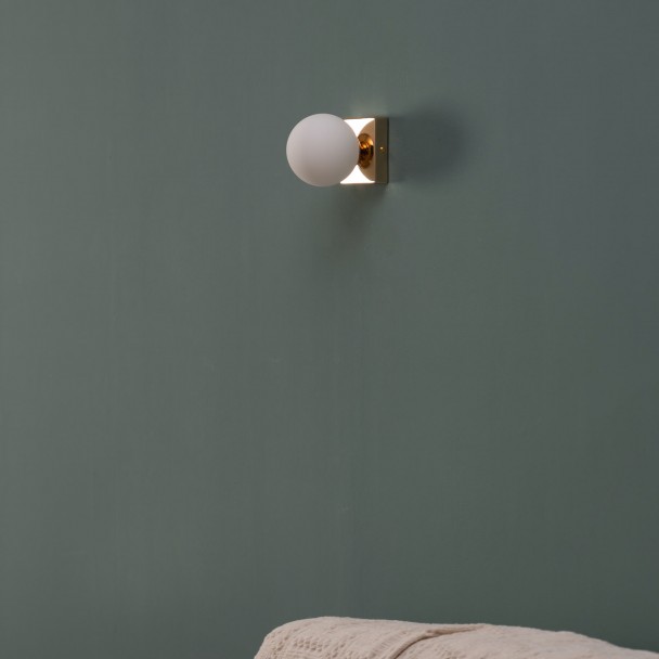 White glass wall light