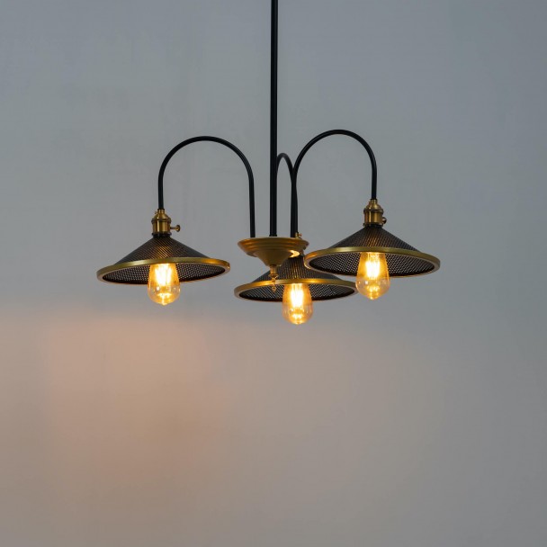 Vintage Pendant light with a touch of brass