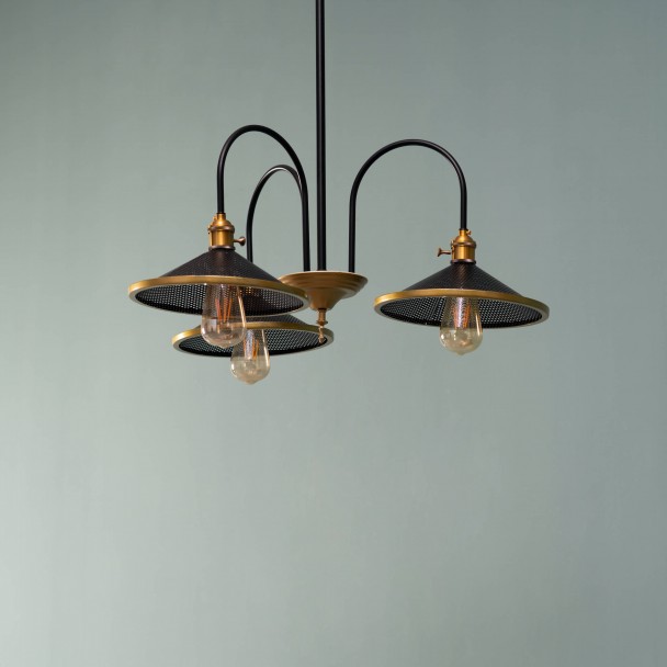 Triple bulb pendant light E27