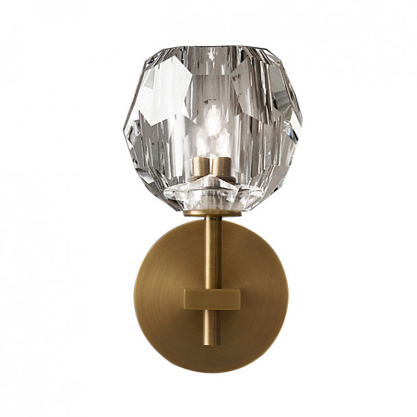 Glass wall light with glossy reflection