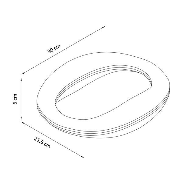 White wall light with rounded edges