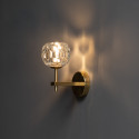 Glass wall light with relief