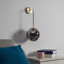 Glass ball wall light