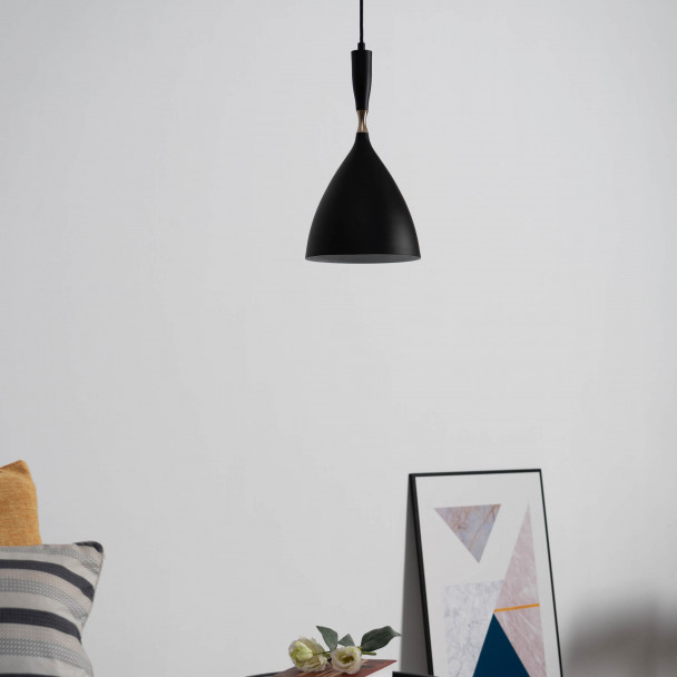Industrial black pendant light