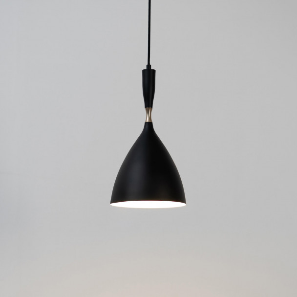 Black pendant light with black adjustable cable