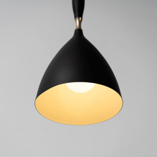 pendant light black inside white