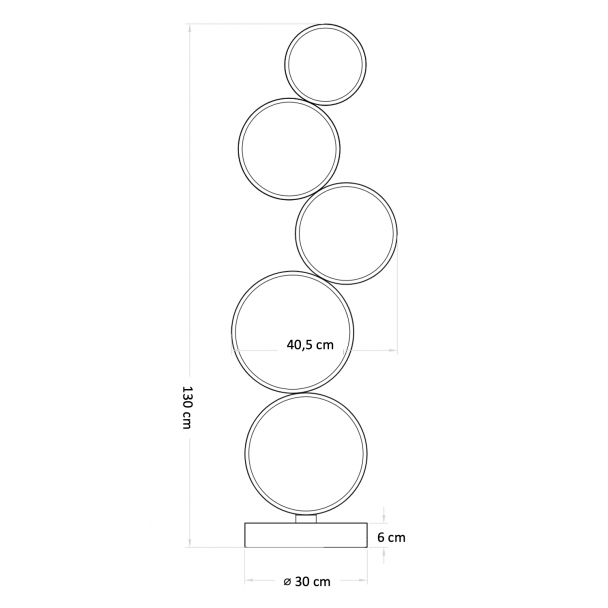 Floor light with integrated LEDs