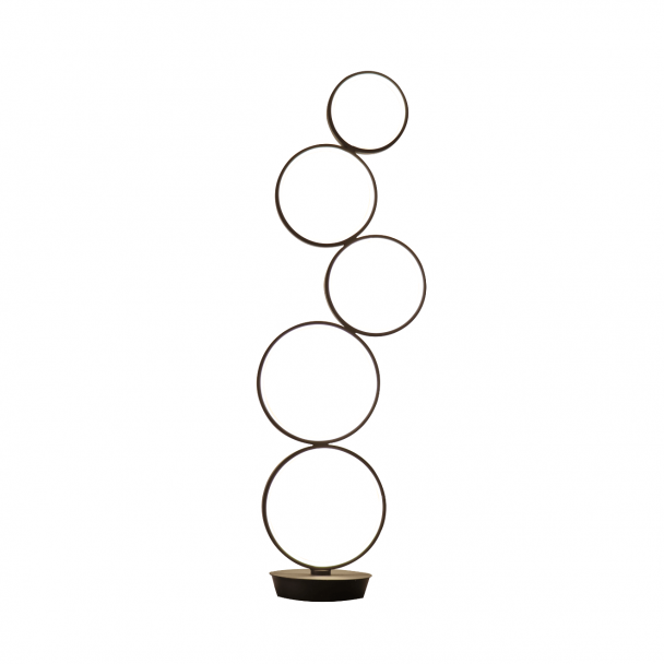 Table light black rings design