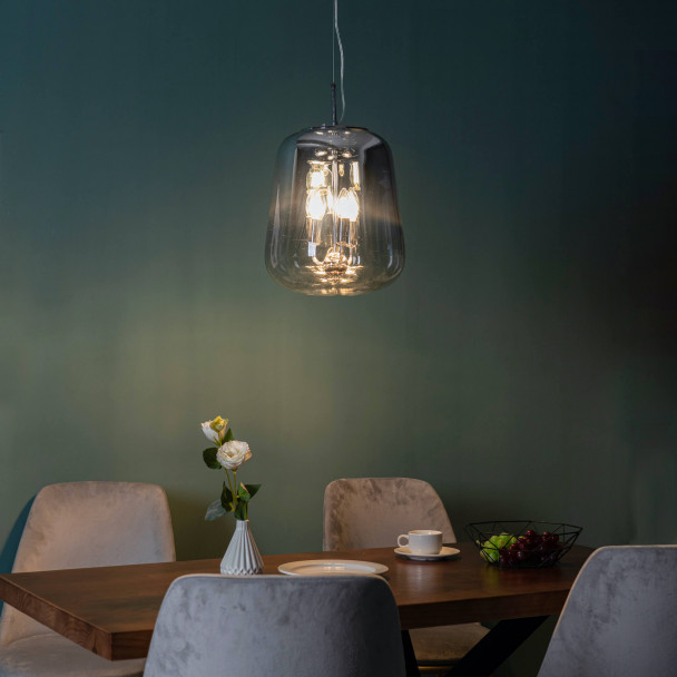 Economical glass pendant light
