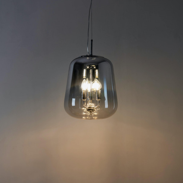 Light fixture with quality smoked glass