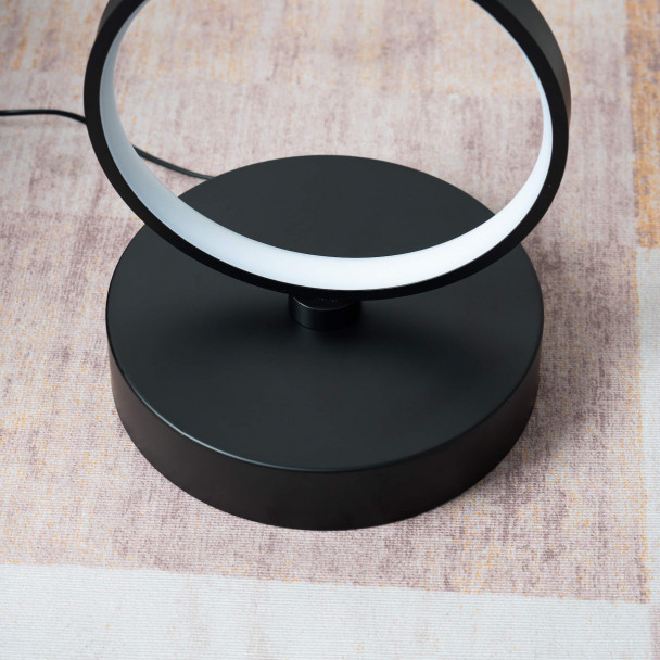 Ultra design black floor light with LED circles