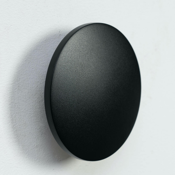 Black aluminium wall light.