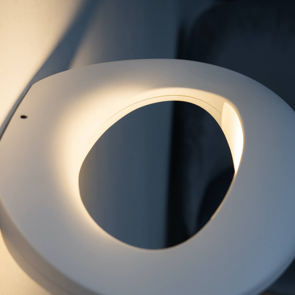 White wall light with soft lighting
