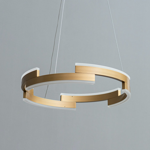 Golden pendant light for modern interiors