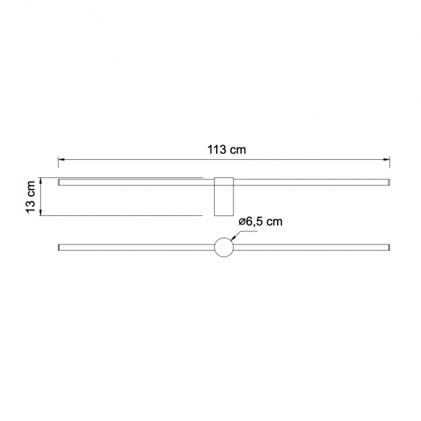 Wall light with a clean design