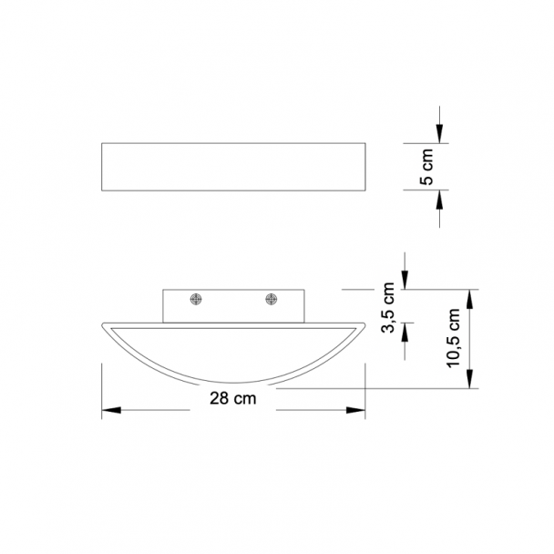Ultra design black LED wall light