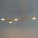 Gold-plated metal pendant light with a beautiful finish