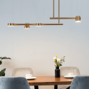 Ultra-modern gold-plated LED pendant light