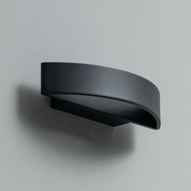 Black LED wall light