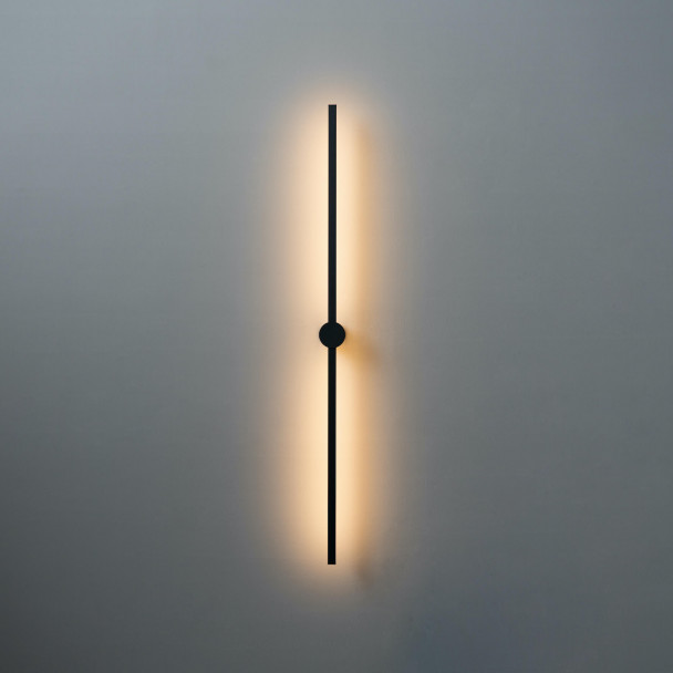Integrated black LED wall light