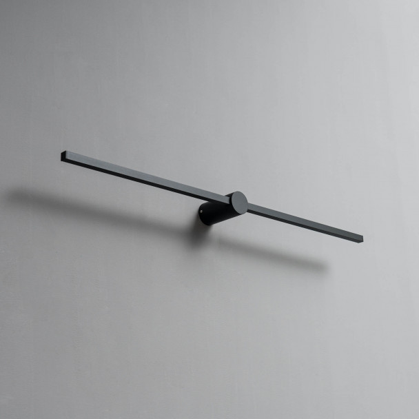 Black wall light, long design