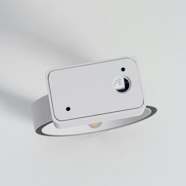 Round white modern wall light