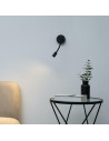 Black wall light with switch - Aski
