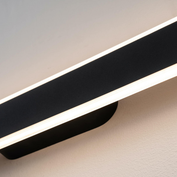 Black LED wall light