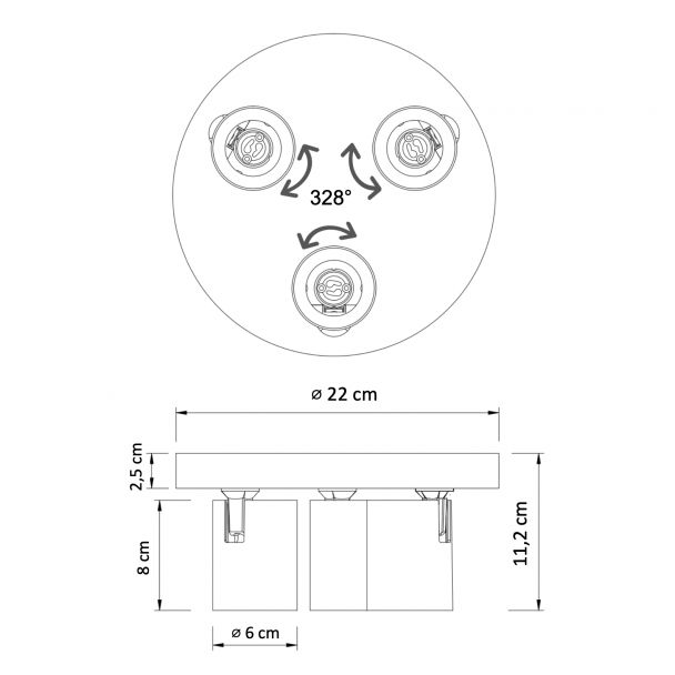 Round ceiling light