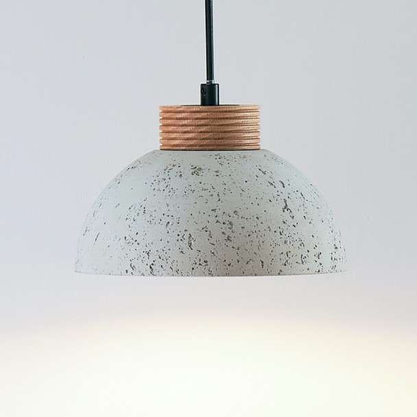 Wooden socket pendant light