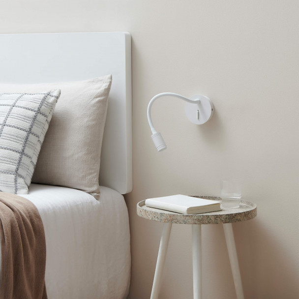 White wall lamp with switch