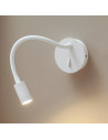 White flexible reading wall light with switch - Aski