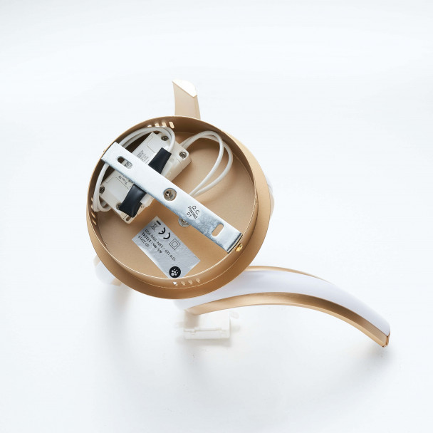 Golden LED ribbon wall lamp