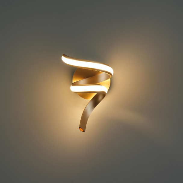 10W LED wall lamp, gold shiny