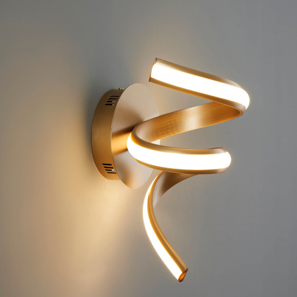 Golden LED wall lamp