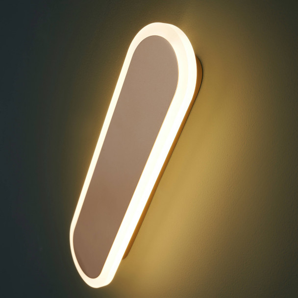 Golden LED wall lamp