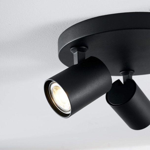 Ceiling lamp with black spots