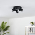 Ceiling light with three rotating spots